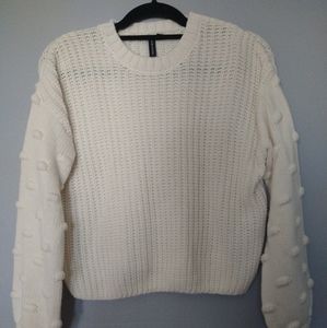 Moon & Madison cream colored cropped sweater. Size XS.